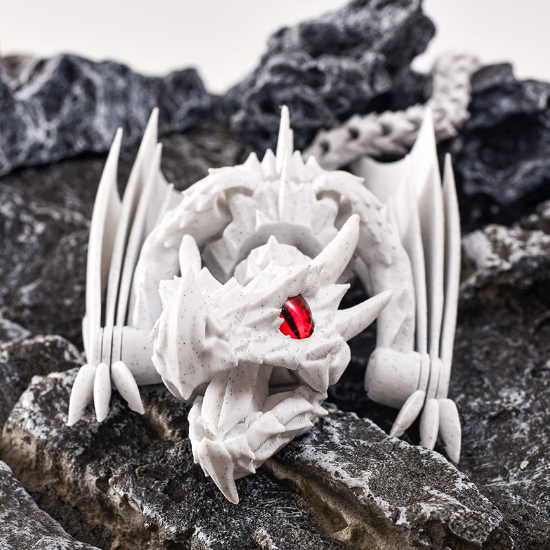 3D Printing Ornaments Dragon Toy Movable Joint Flexible Finger-Biting Dragon Hot Selling Cross-Border Printing Dragon Ornaments Printing Toys