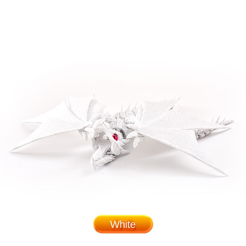 3D Printing Ornaments Dragon Toy Movable Joint Flexible Finger-Biting Dragon Hot Selling Cross-Border Printing Dragon Ornaments Printing Toys