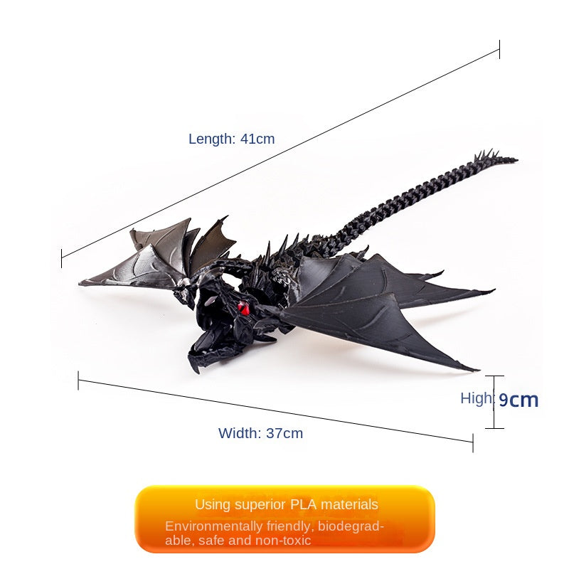 3D Printing Ornaments Dragon Toy Movable Joint Flexible Finger-Biting Dragon Hot Selling Cross-Border Printing Dragon Ornaments Printing Toys