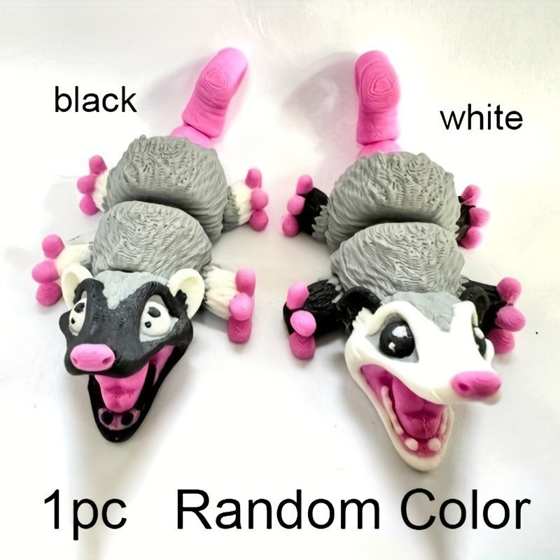 3D Printing Possum Statue Joint Movable Keychain Desktop Pet Toy Decoration