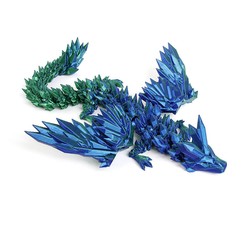 3D printed flying crystal dragon