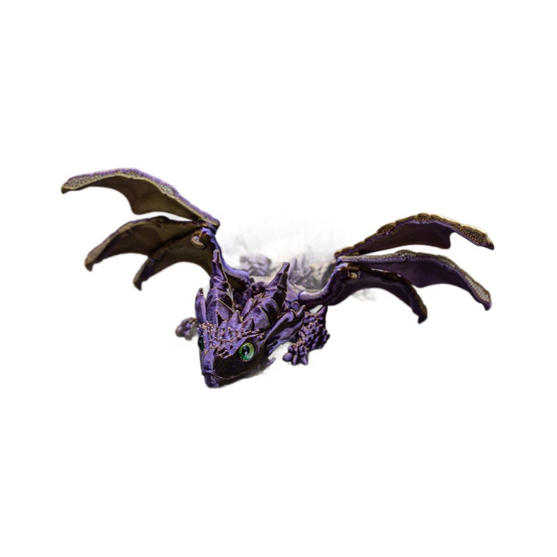 Print Flying Dragon Wings Decoration Toys Joint Handicraft Simulation Hand-Made Creative Gift Movable