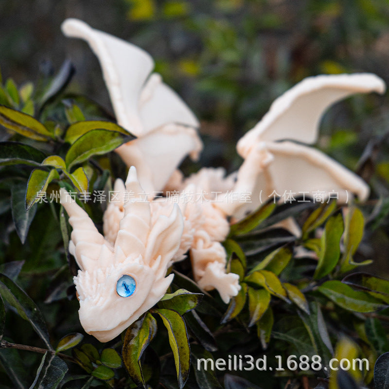 Print Flying Dragon Wings Decoration Toys Joint Handicraft Simulation Hand-Made Creative Gift Movable