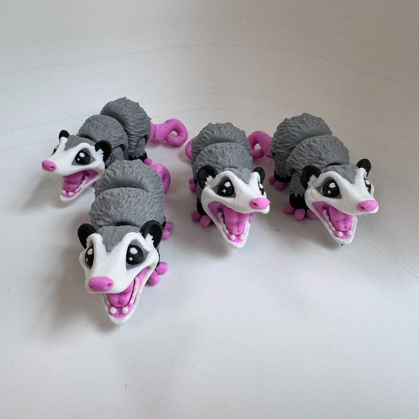 3D Printing Possum Statue Joint Movable Keychain Desktop Pet Toy Decoration