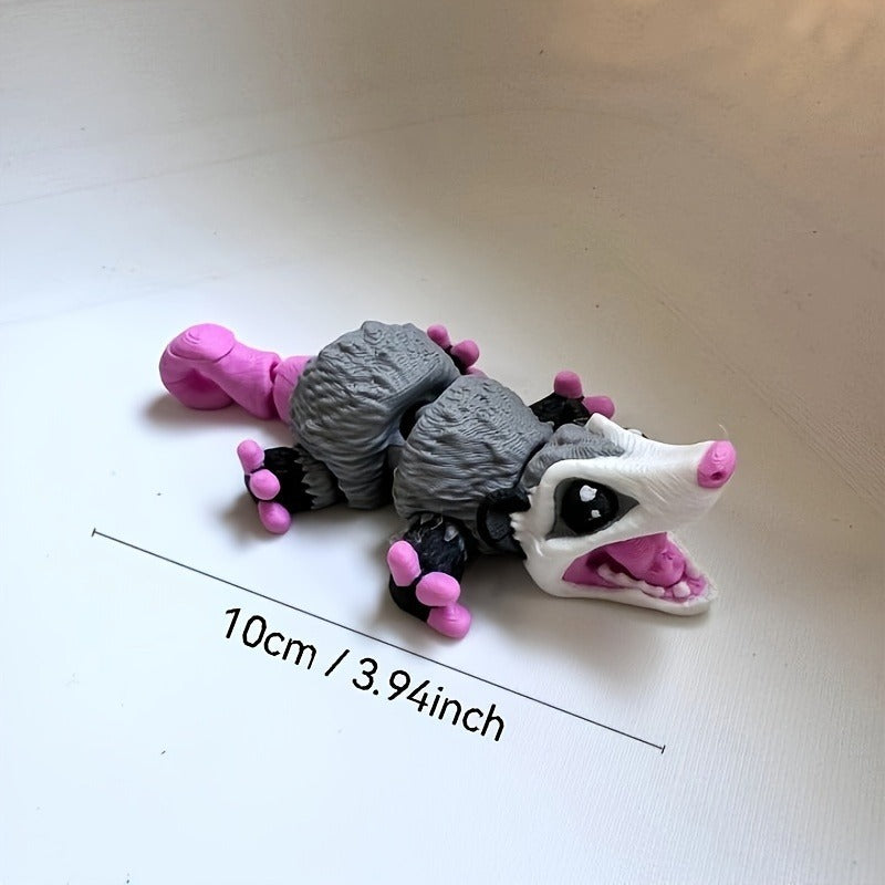 3D Printing Possum Statue Joint Movable Keychain Desktop Pet Toy Decoration