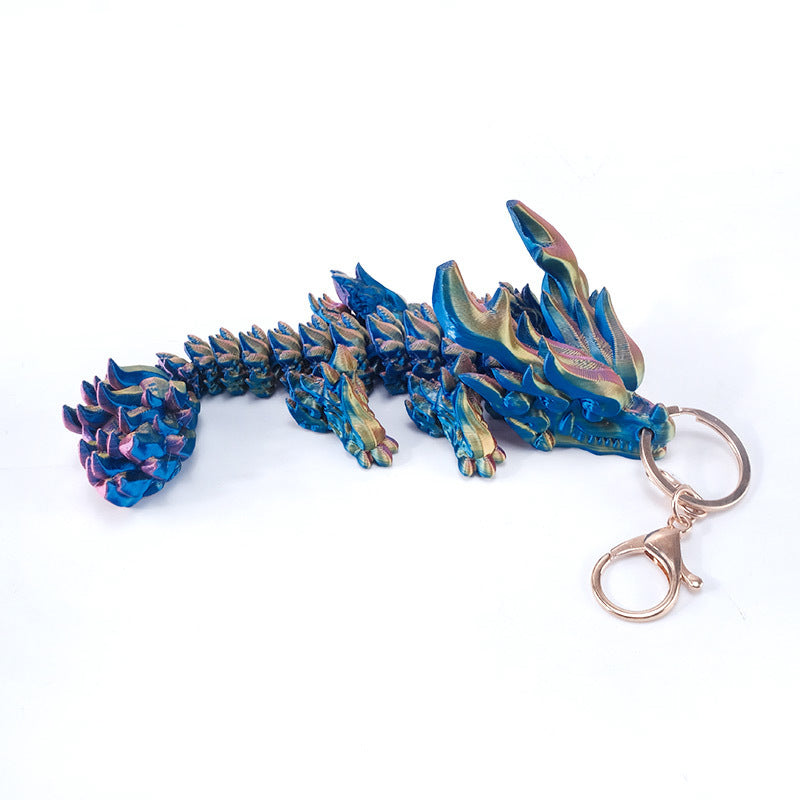 3D printing dragon keychain joint movable creative model collection toy school bag bag pendant