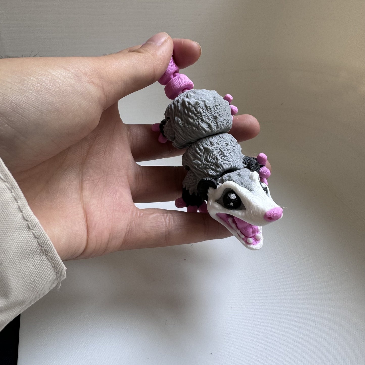 3D Printing Possum Statue Joint Movable Keychain Desktop Pet Toy Decoration