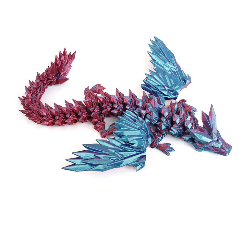 3D printed flying crystal dragon