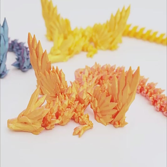 3D printed flying crystal dragon